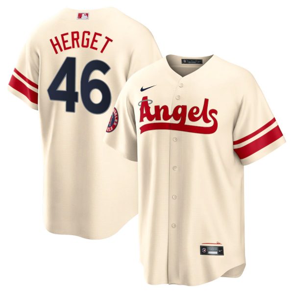 Angels 46 Jimmy Herget Cream 2022 City Connect Cool Base Jersey Dzhi,We sell and wholesale Angels 46 Jimmy Herget Cream 2022 City Connect Cool Base Jersey Dzhi on line form chian!